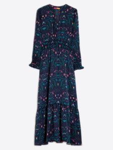 Navy Insect Maxi Dress