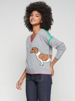 Load image into Gallery viewer, Grey Dachshund Jumper
