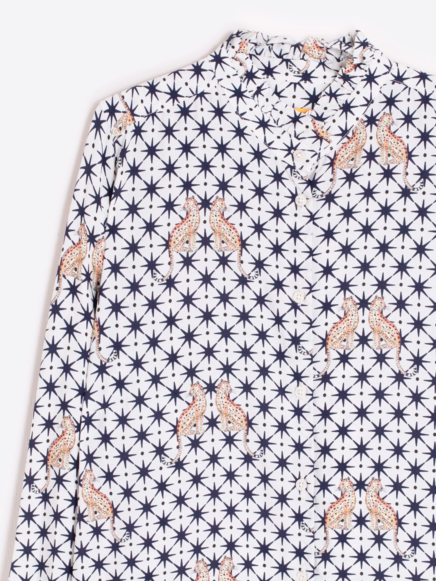 White Star & Leopard Print Shirt