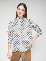 Load image into Gallery viewer, White Star &amp; Leopard Print Shirt
