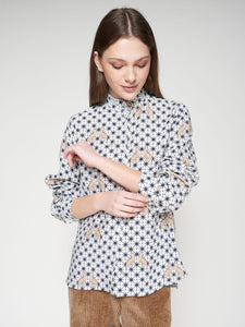 White Star & Leopard Print Shirt