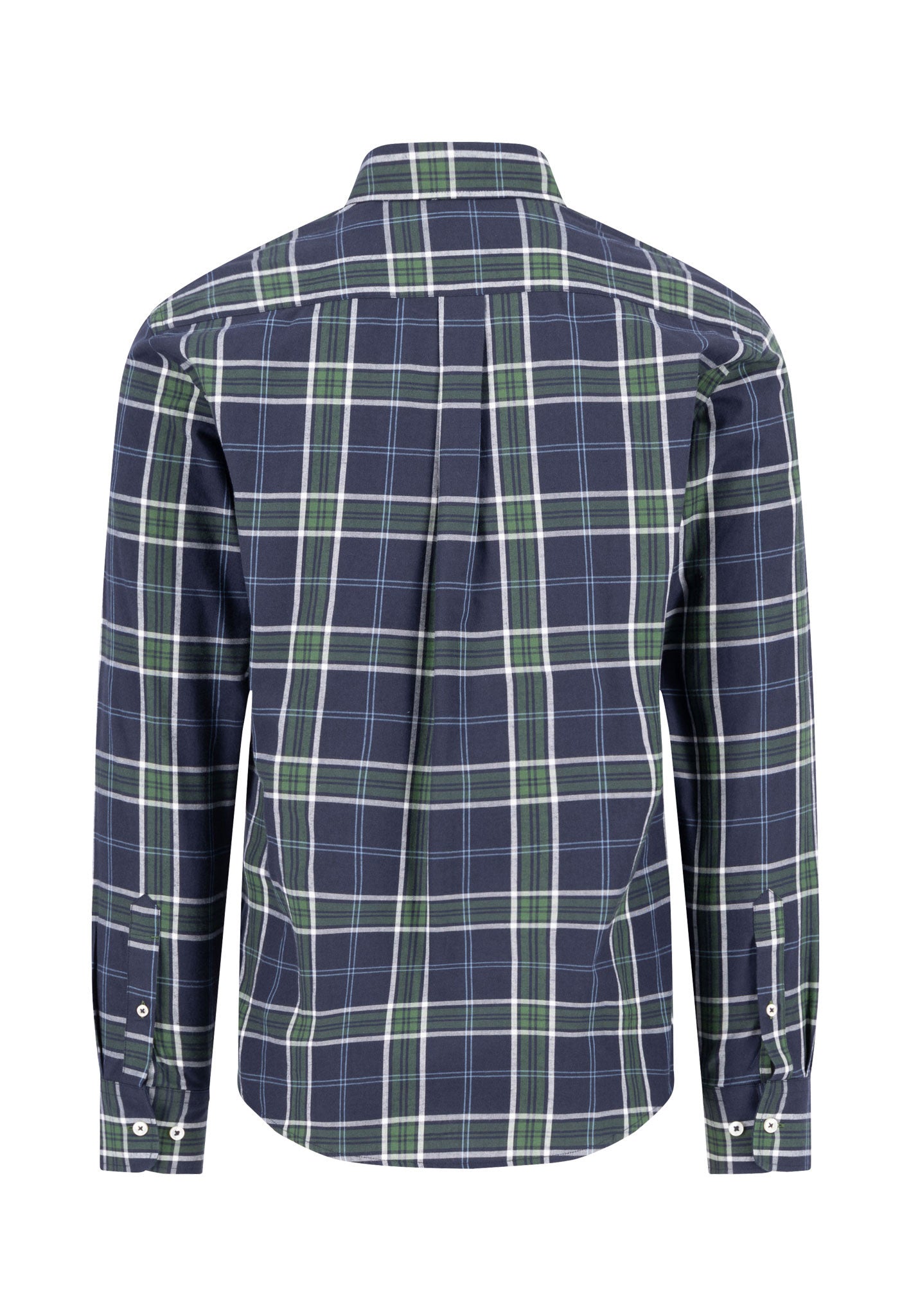 Navy Twill Check Shirt
