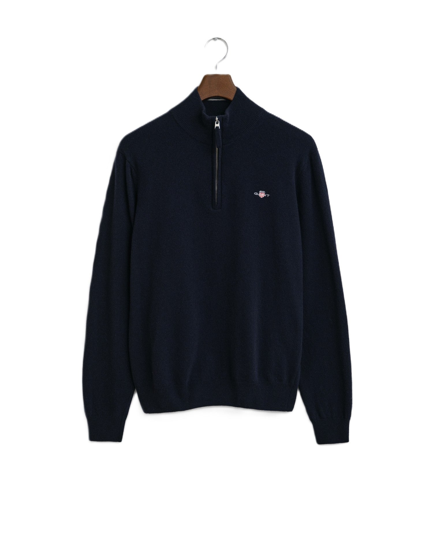 Marine Lambswool Half Zip Jumper