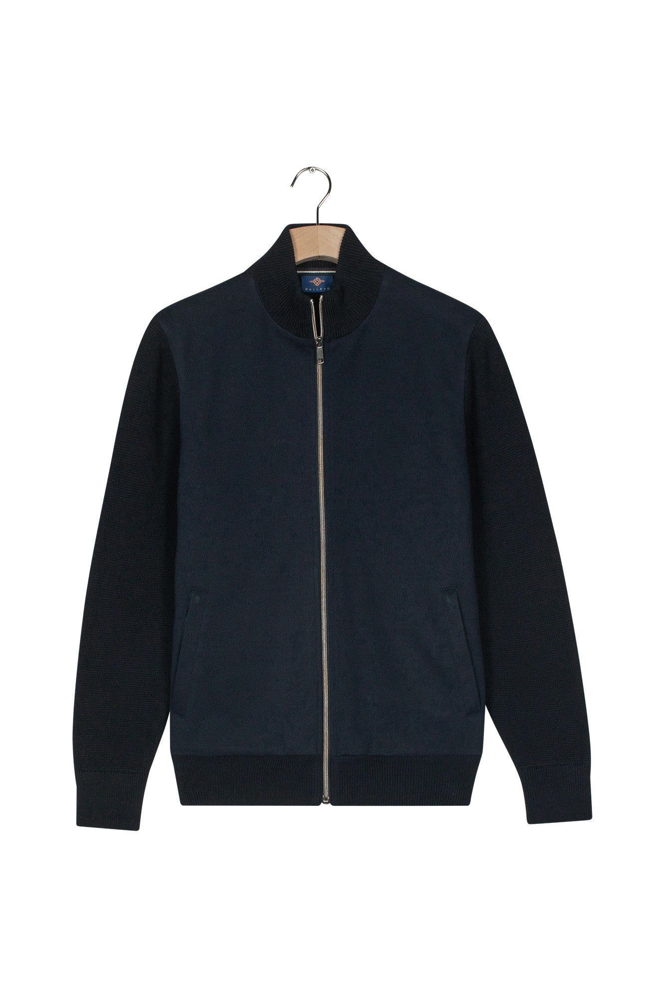 Navy Zip Cardigan