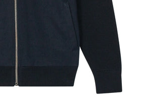 Navy Zip Cardigan