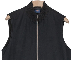 Navy Padded Flannel Gilet