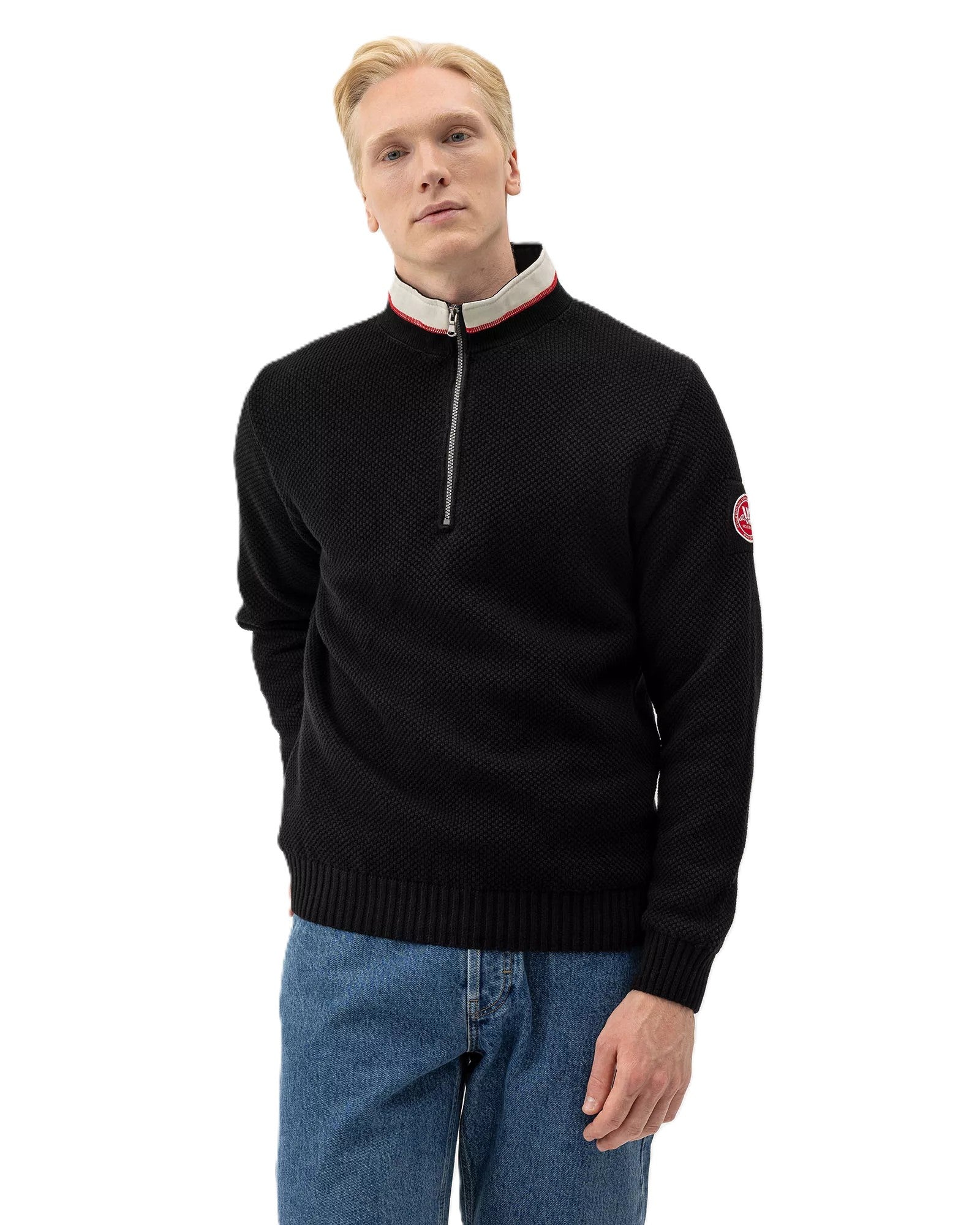 Black Half Zip Sweater