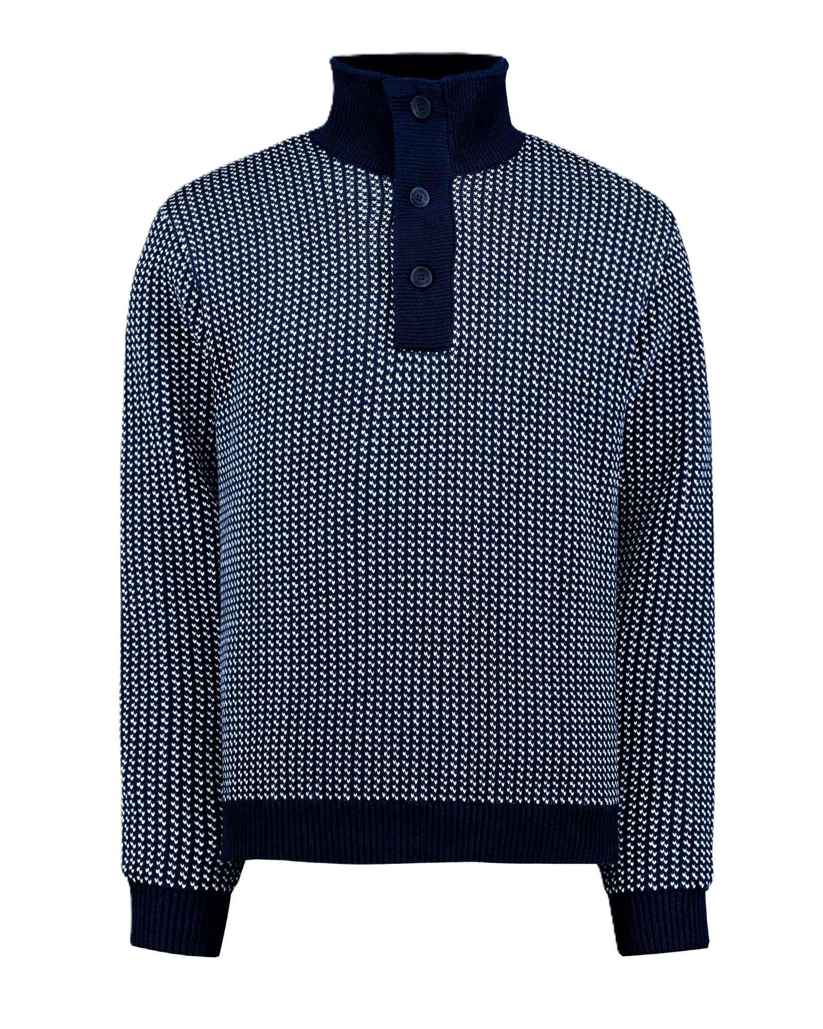 Navy Ingvar Half Sweater
