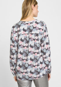 Grey Printed Blouse