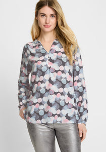 Grey Printed Blouse
