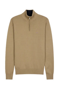 Beige Half Zip Sweater