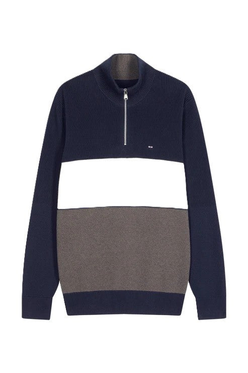 Navy Knitted Rugger