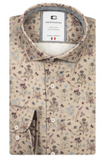 Load image into Gallery viewer, Brown Botanical Print Shirt
