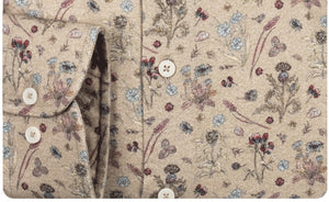 Brown Botanical Print Shirt