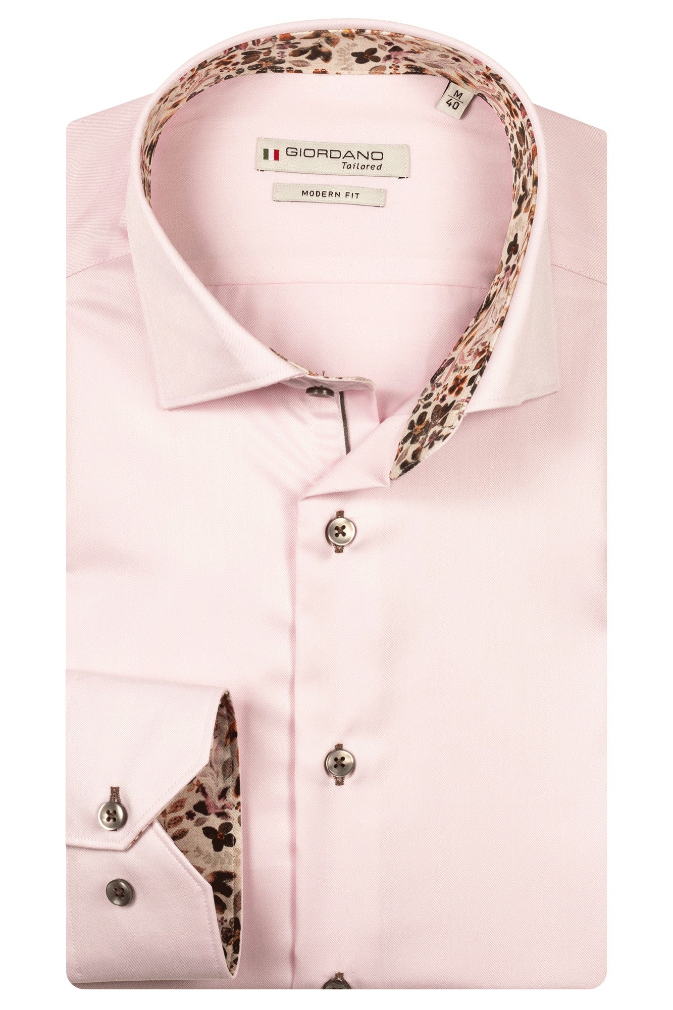 Pink Plain Twill Shirt