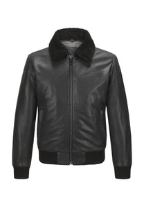 Black Terry Leather Jacket