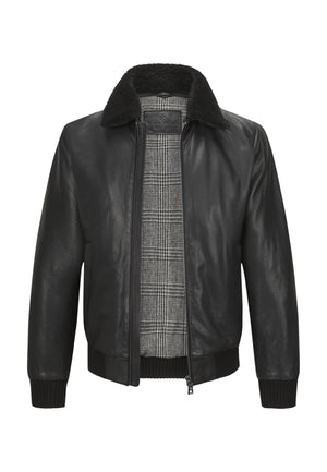 Black Terry Leather Jacket