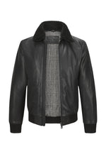 Load image into Gallery viewer, Black Terry Leather Jacket

