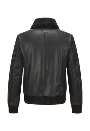 Black Terry Leather Jacket
