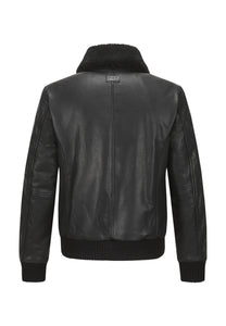 Black Terry Leather Jacket