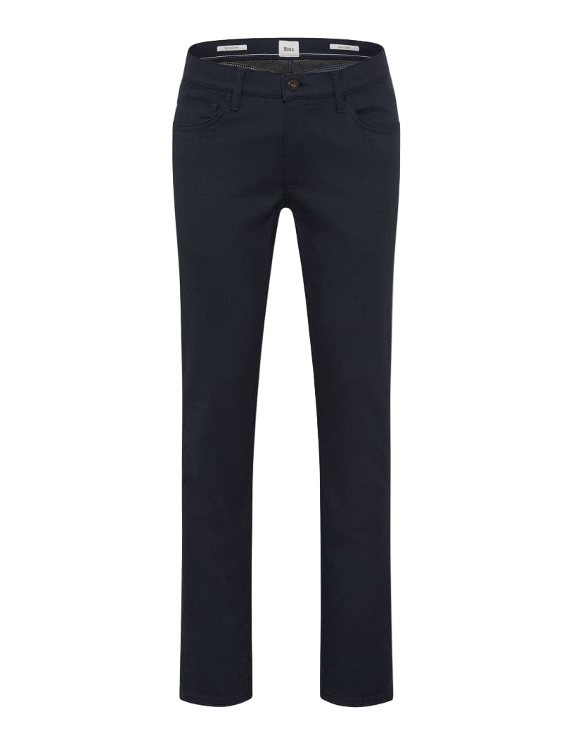 Navy Wool Look Chino Regular Leg