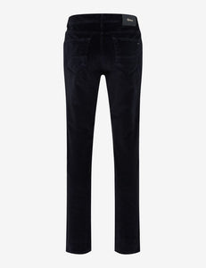 Navy Corduroy Trousers Regular Leg