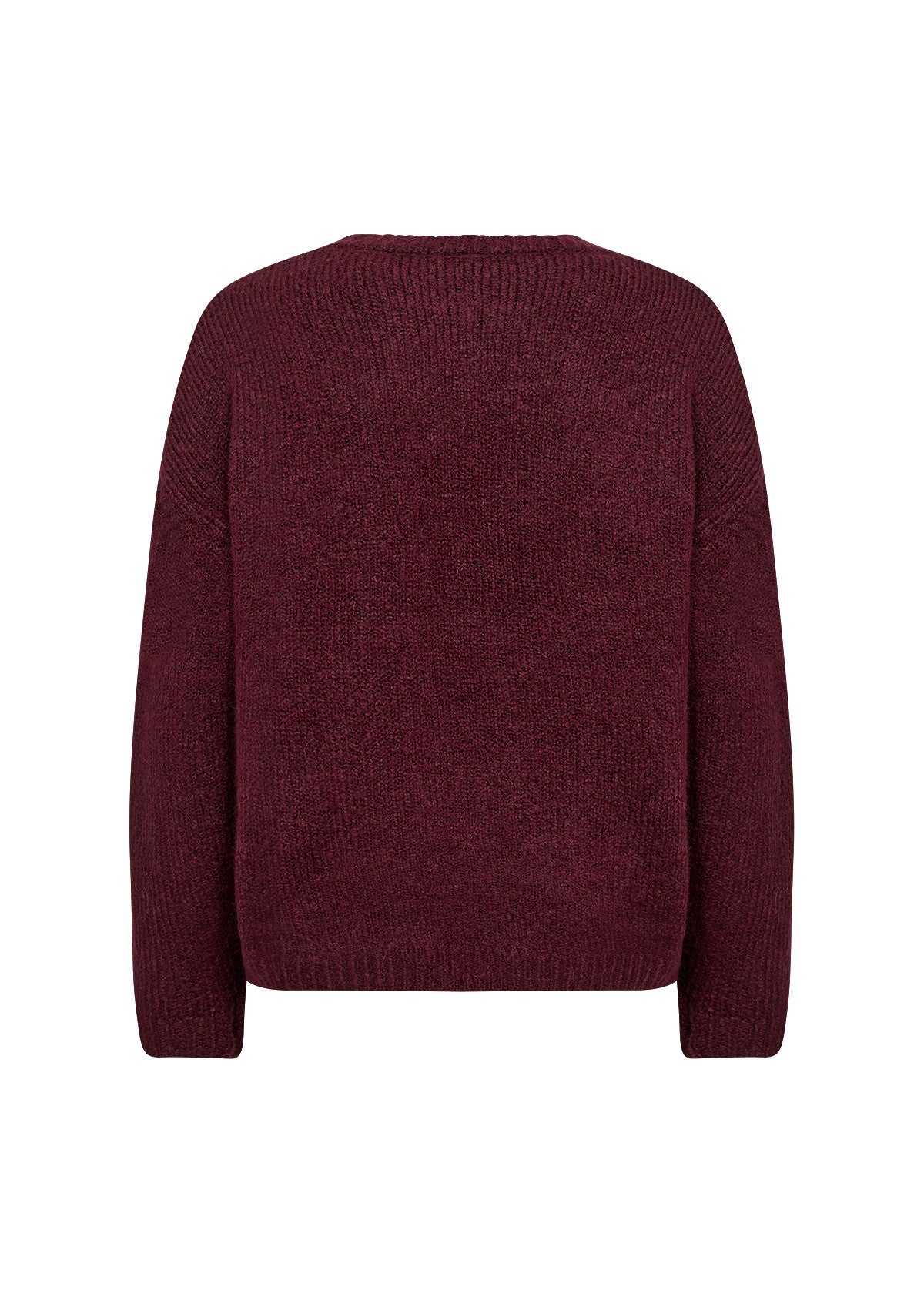 Burgundy Crew Neck Jumper