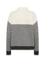 Load image into Gallery viewer, Cream High Neck Stripe Jumper
