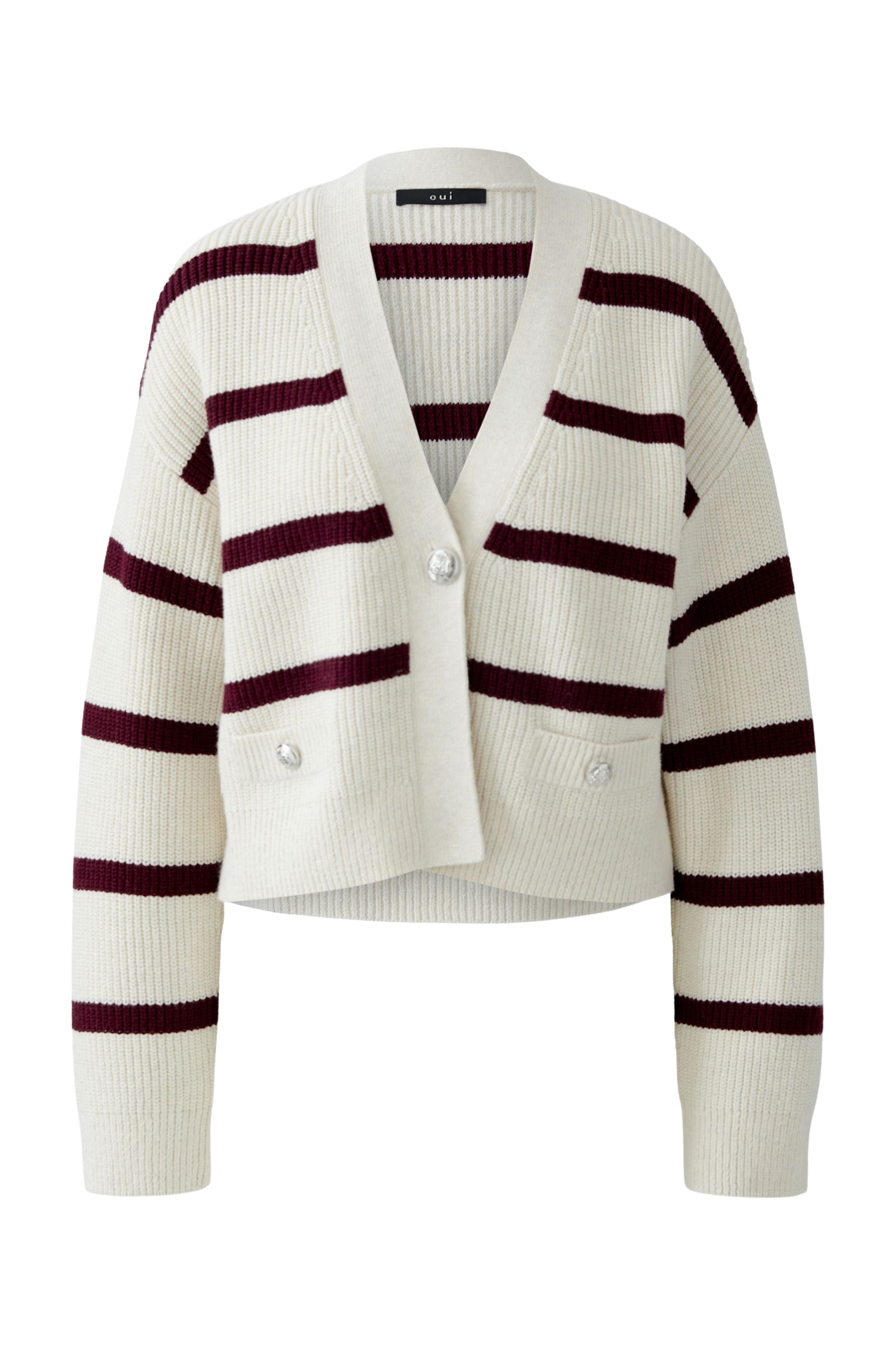Burgundy Stripe Cardingan