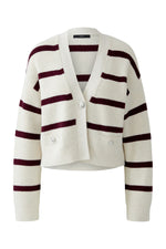 Load image into Gallery viewer, Burgundy Stripe Cardingan
