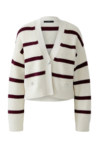 Burgundy Stripe Cardingan