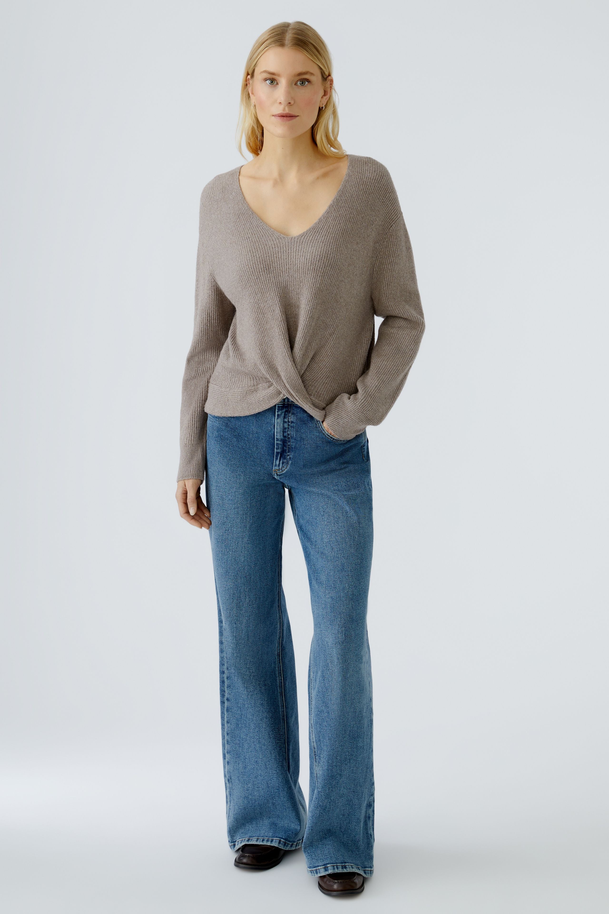 Taupe Knot Detail Jumper