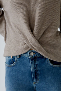 Taupe Knot Detail Jumper