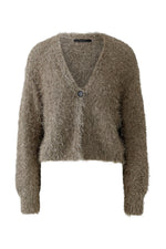 Load image into Gallery viewer, Taupe Furry Knit Cardigan

