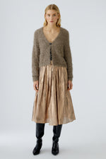 Load image into Gallery viewer, Taupe Furry Knit Cardigan

