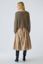Load image into Gallery viewer, Taupe Furry Knit Cardigan
