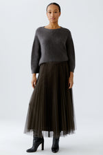 Load image into Gallery viewer, Grey Mesh Pleated Skirt
