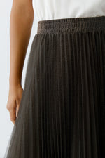 Load image into Gallery viewer, Grey Mesh Pleated Skirt
