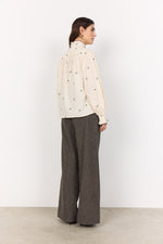 Load image into Gallery viewer, Cream Embroidered Floral Shirt
