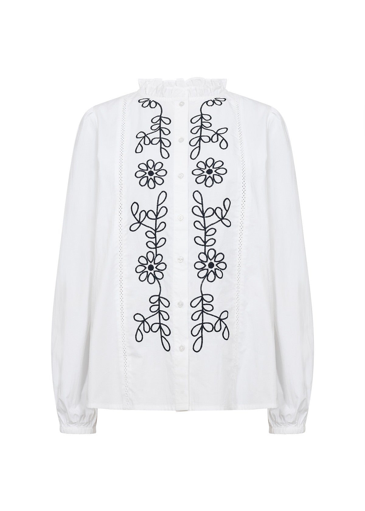 White Embroidered Shirt