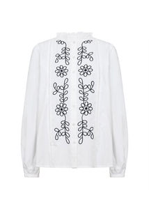 White Embroidered Shirt