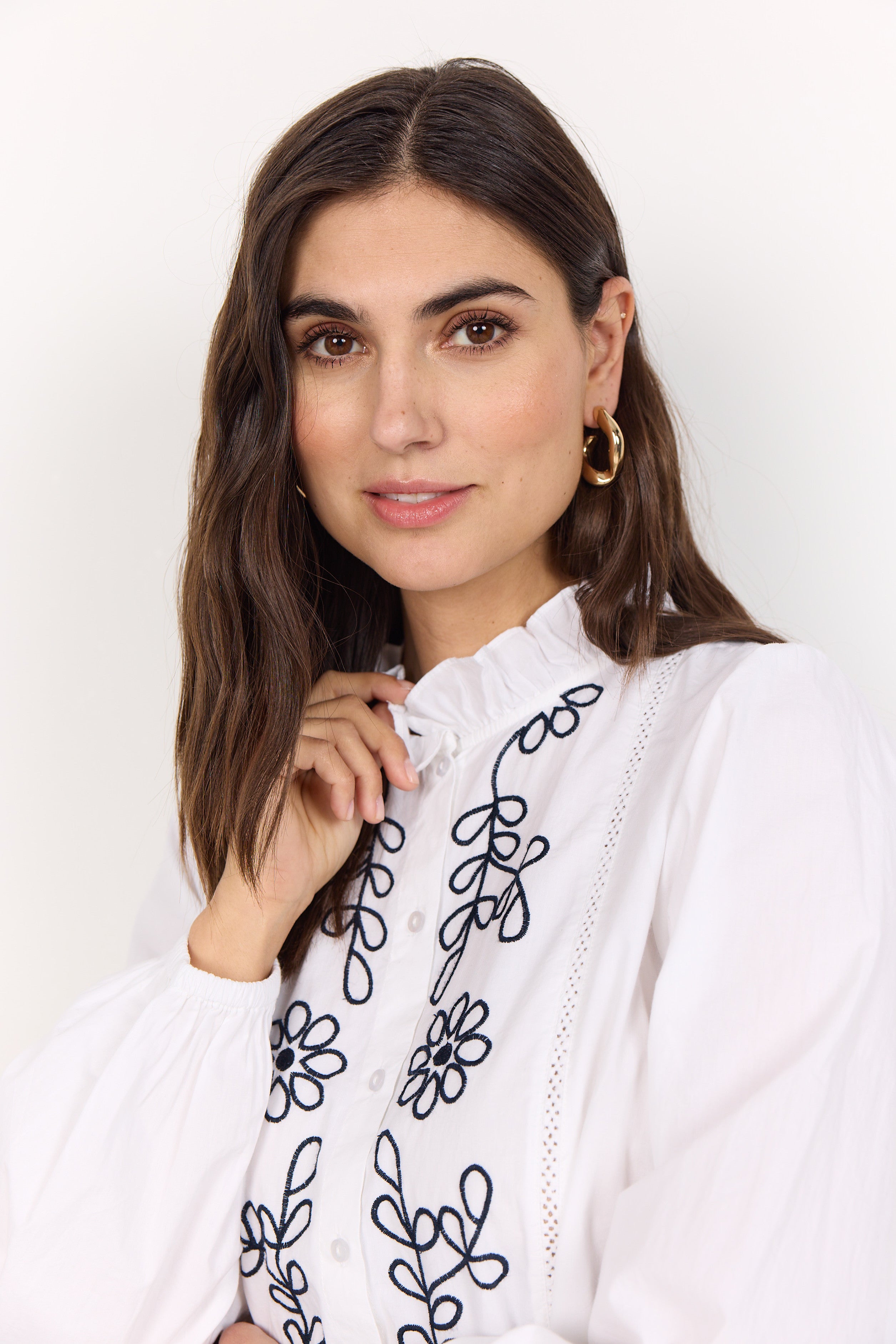 White Embroidered Shirt