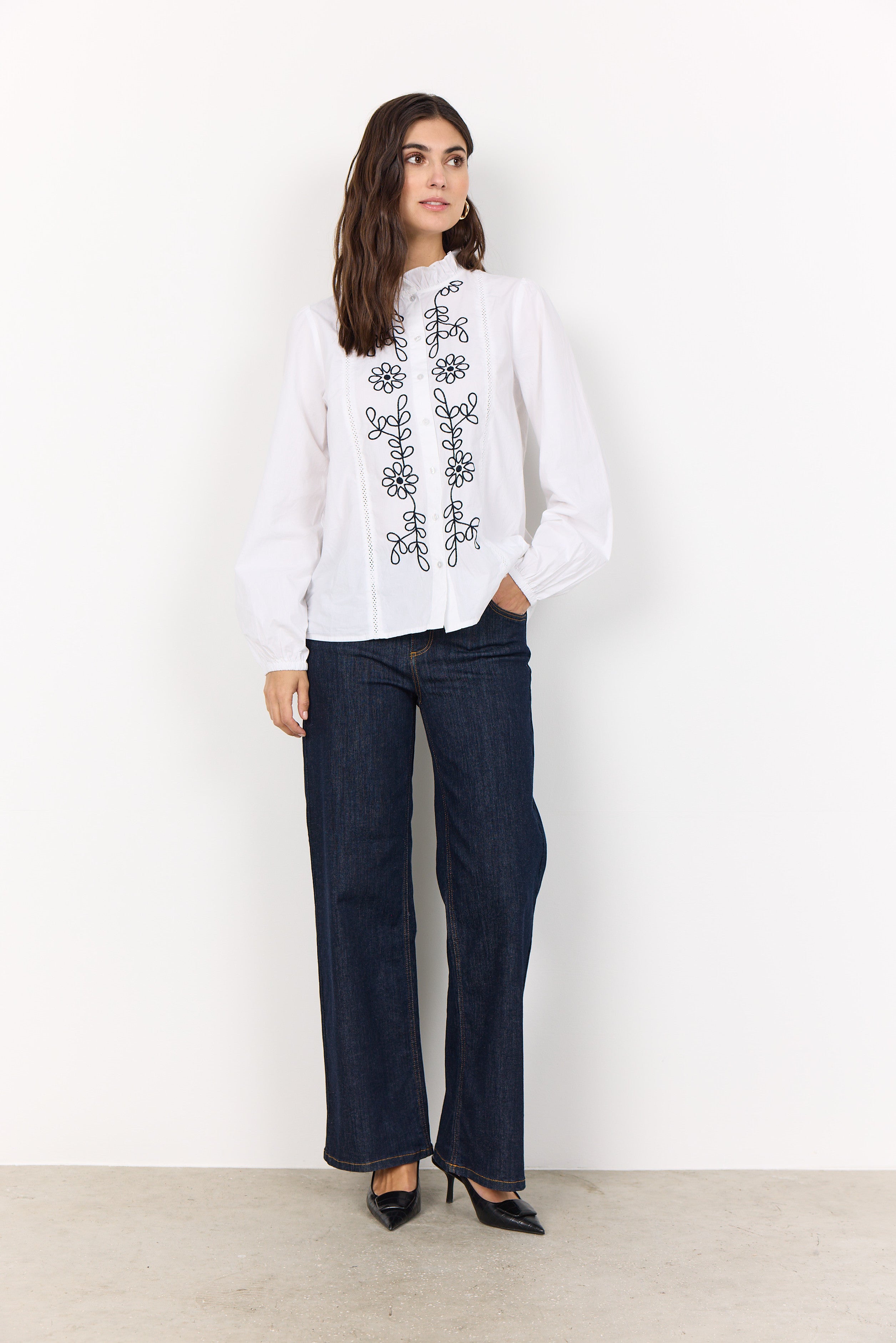 White Embroidered Shirt