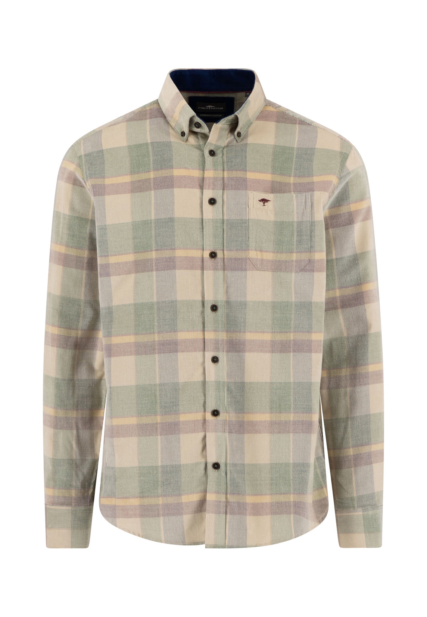 Green Corduroy Check Shirt