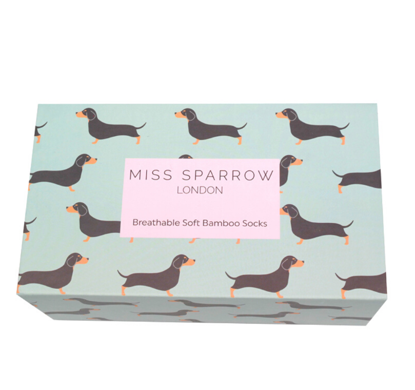 Sausage Dog Socks Box