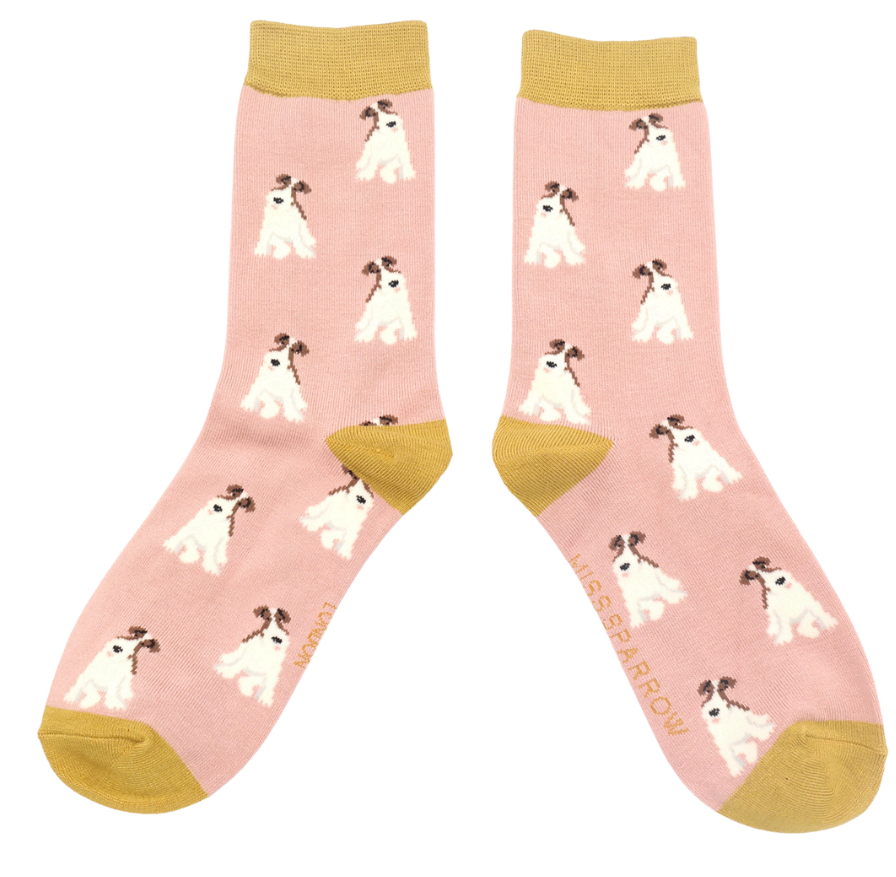 Dusty Pink Terrier Socks