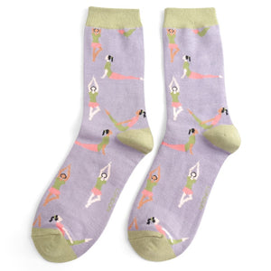 Lilac Yoga Socks