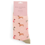 Load image into Gallery viewer, Pink Sausage Dog &amp; Spots Socks
