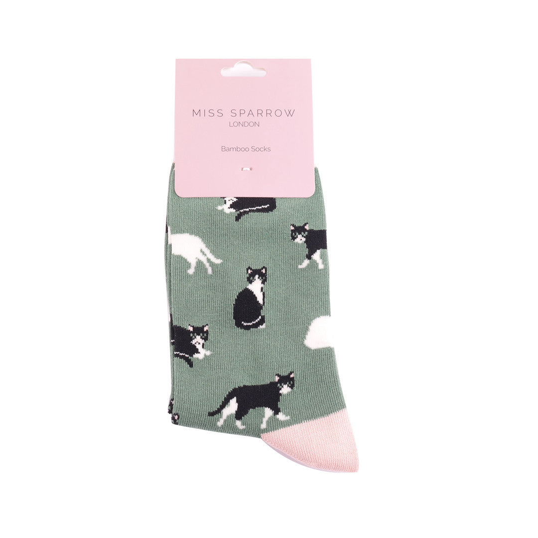 Green Cat Socks