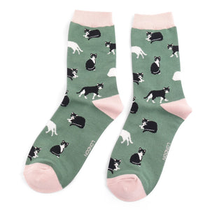 Green Cat Socks